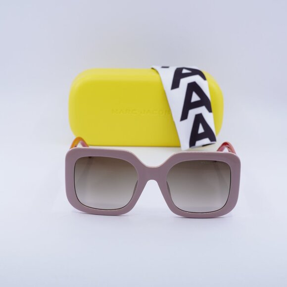 Marc Jacobs MARC 647/S 0C48 HA Square Sunglasses - Pink Red\Brown Gradient - Picture 2 of 10